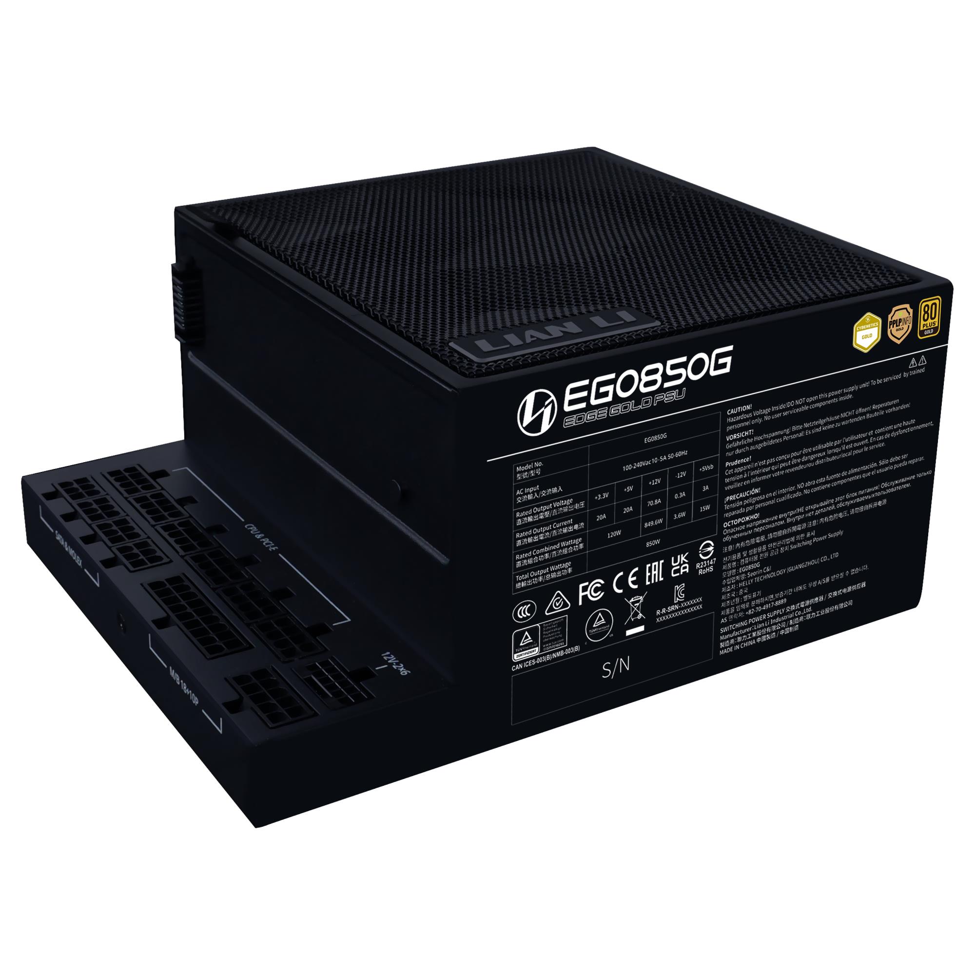 Barošanas bloks Lian Li Edge Gold 850W 80 Plus Gold G9P.EG0850G.B000.EU