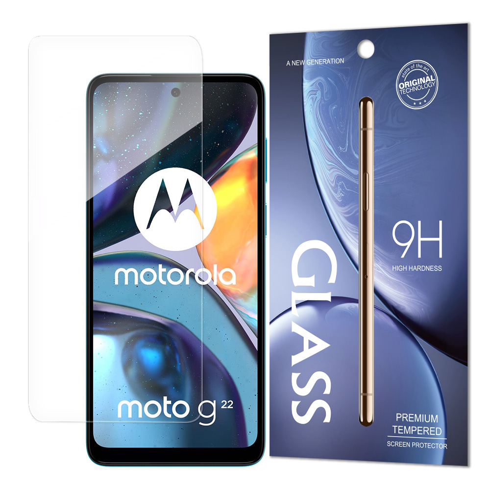 Rūdītais stikls 9H aizsargstikls Motorola Moto G22 (iepakojums - aploksne)