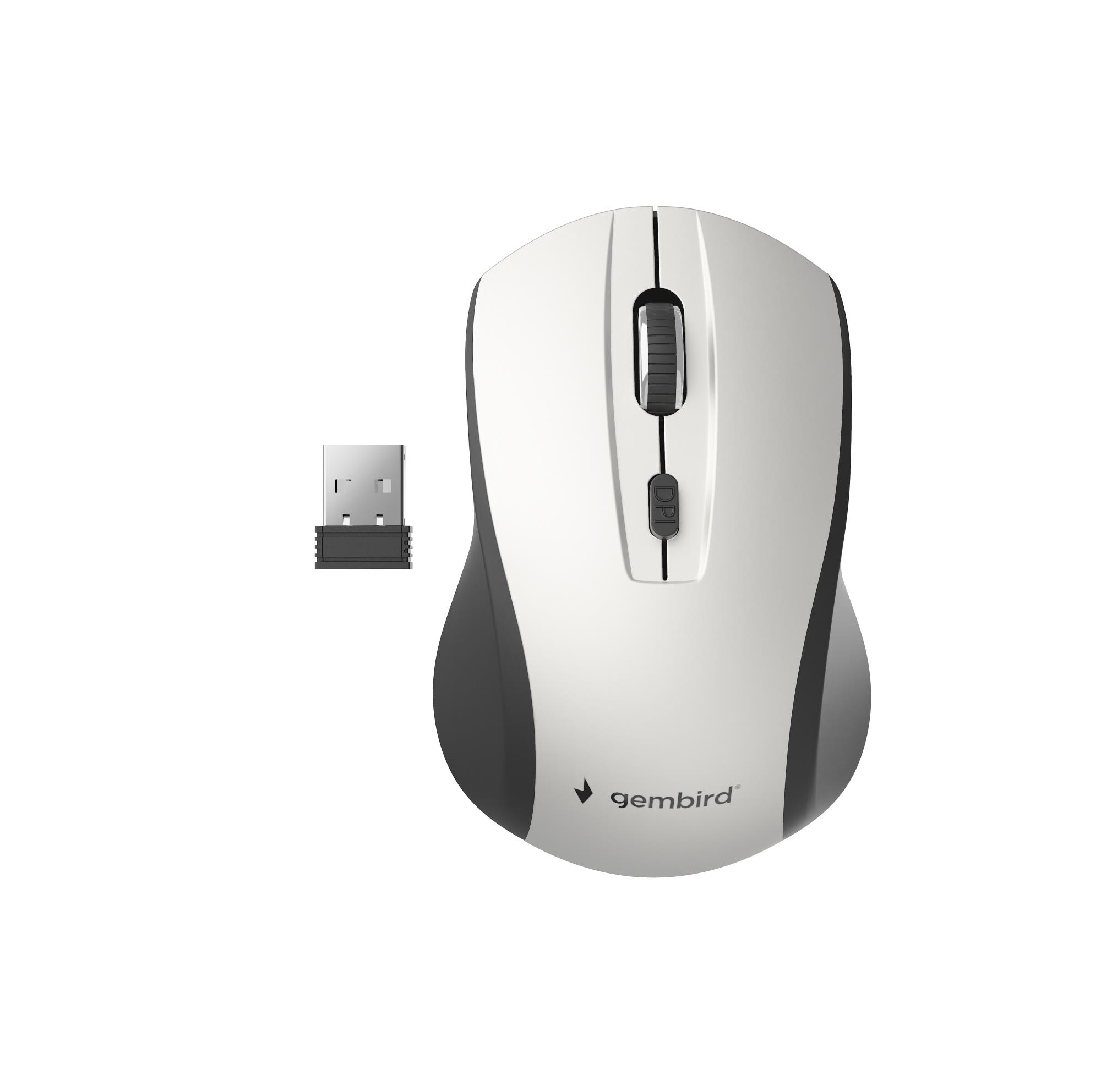Gembird USB bezvadu optiskā pele melna/sudraba MUSW-4B-02-BS