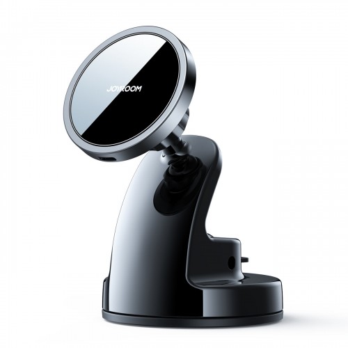 Automašīnas turētājs Joyroom JR-ZS240 melns (bezvadu uzlāde 15W) (magnētisks / līmēšanas paliktnis)