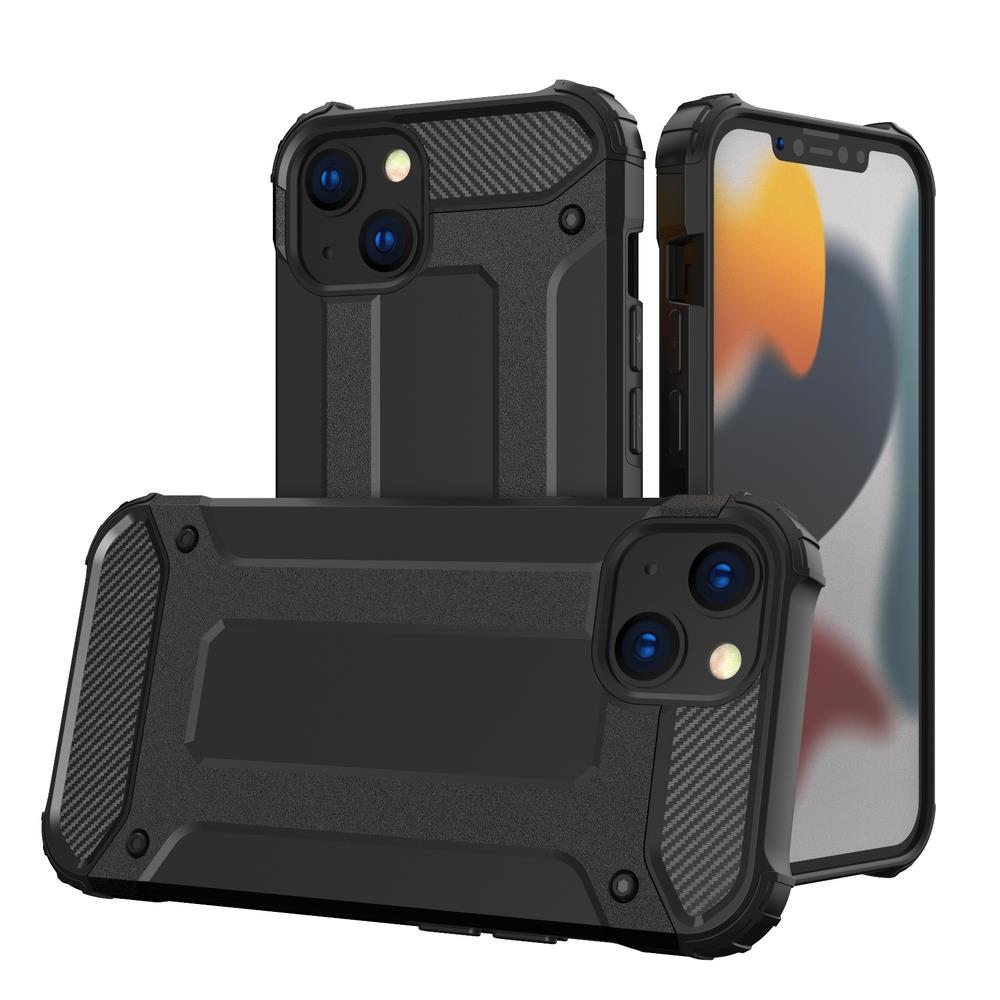 Hybrid Armor viedtālruņa apvalks iPhone 14 Plus bruņots hibrīda apvalks melns