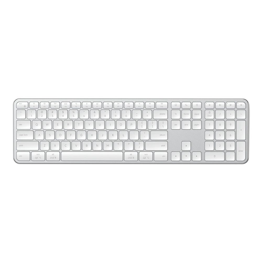 Bezvadu tastatūra QWERTY Satechi Slim EX3 Mac / PC ST-KEX3S-EN sudraba krāsā
