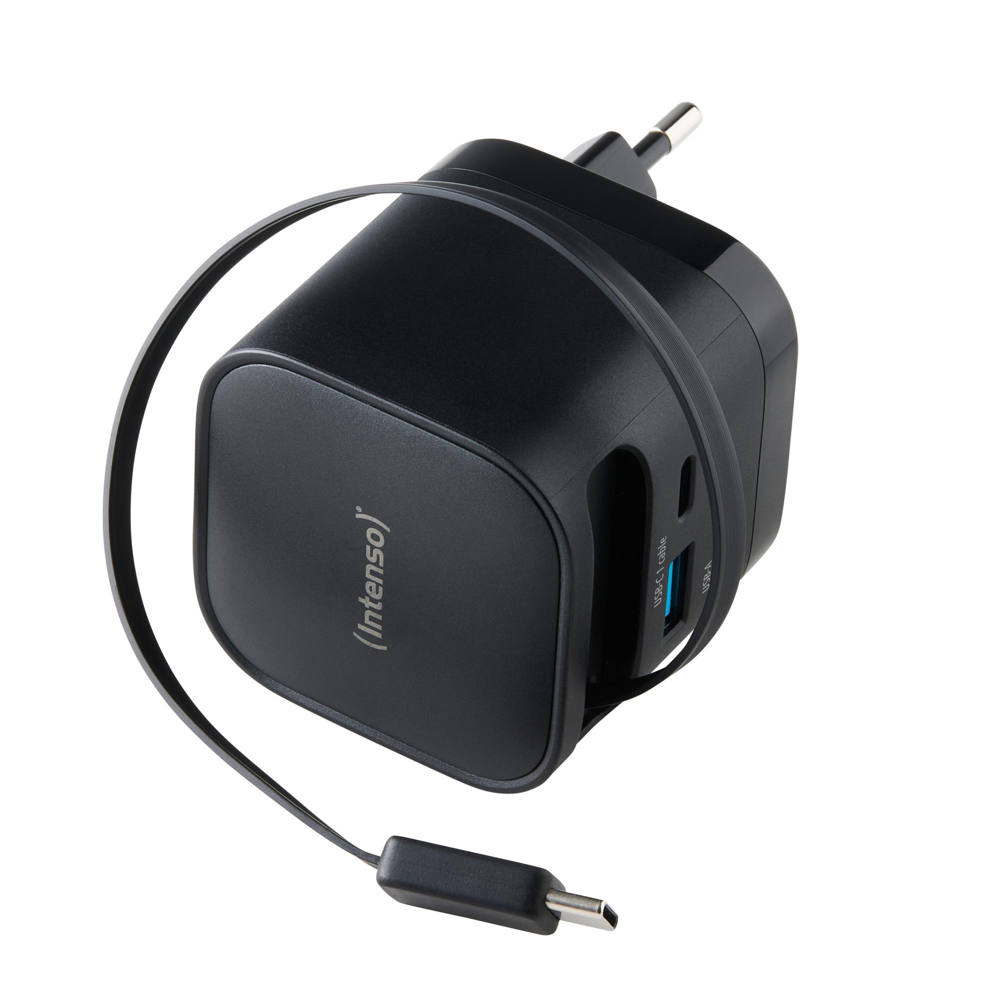 Intenso 7806520 barošanas adapteris 1xUSB-A 1xUSB-C melns
