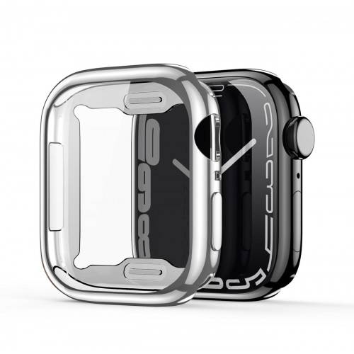 Maciņš Dux Ducis Samo priekš Apple Watch 7 45mm sudrabs (ar LCD aizsargstiklu)