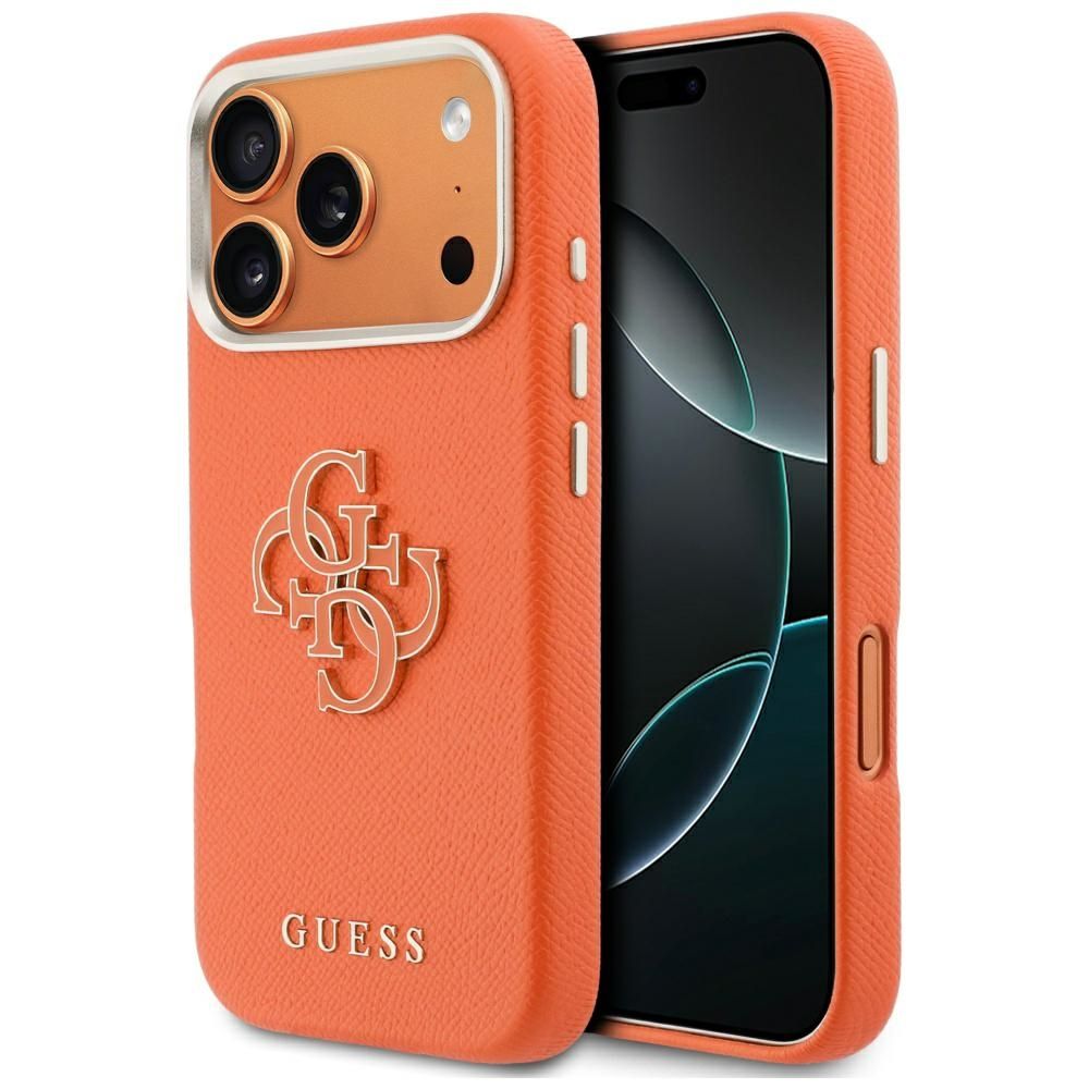 GUESS futrālis priekš IPHONE 17 Pro Max GUHCP17X5PS4RGGO (PU FW Resin Logo), oranžs