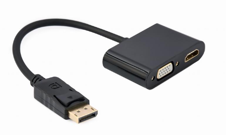 Adapteris GEMBIRD DisplayPort uz HDMI/VGA A-DPM-HDMIFVGAF-01