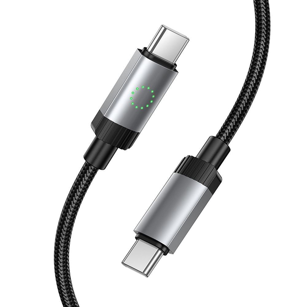 Кабель USB C to USB C Hoco 3A 60W 1 m X117 черный