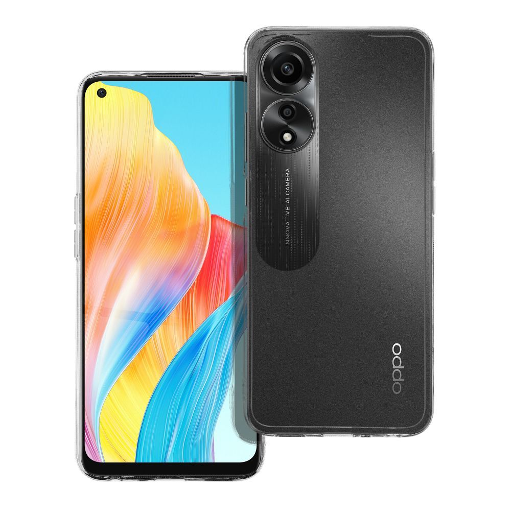 Caurspīdīgs viedtālruņa apvalks 2 mm OPPO A78 5G (kameras aizsardzība) caurspīdīgs