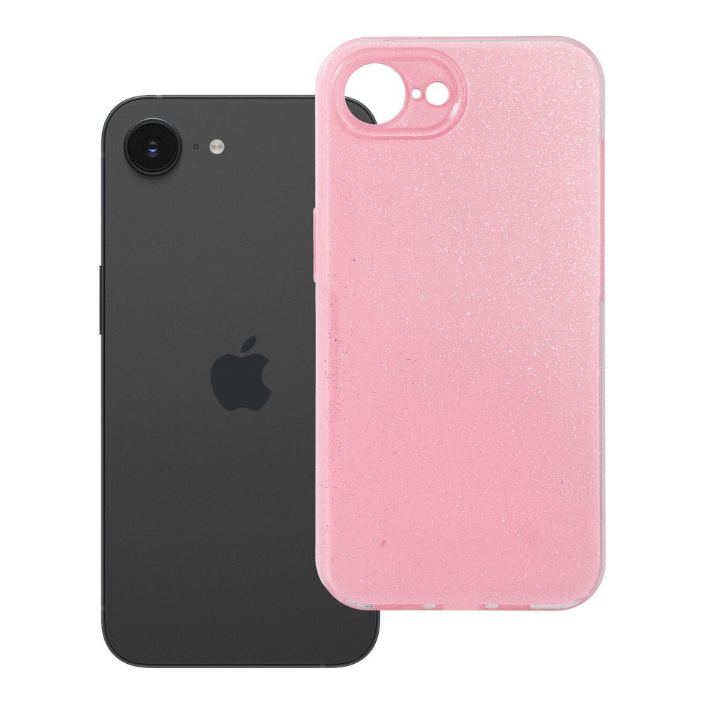Caurspīdīgs viedtālruņa apvalks 2 mm BLINK iPhone 16e (SE 4 2025) rozā