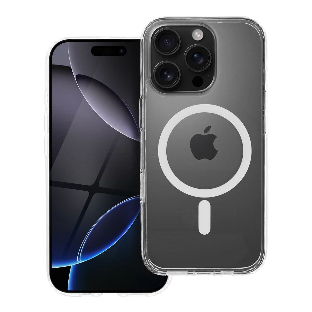 Maciņš priekš iPhone 16 PRO Forcell F-Protect Clear Hybrid Premium saderīgs ar Magsafe caurspīdīgs