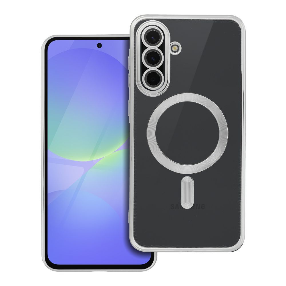 ELECTRO MAG COVER viedtālruņa apvalks saderīgs ar Magnētisko MagSafe SAMSUNG A36 sudraba