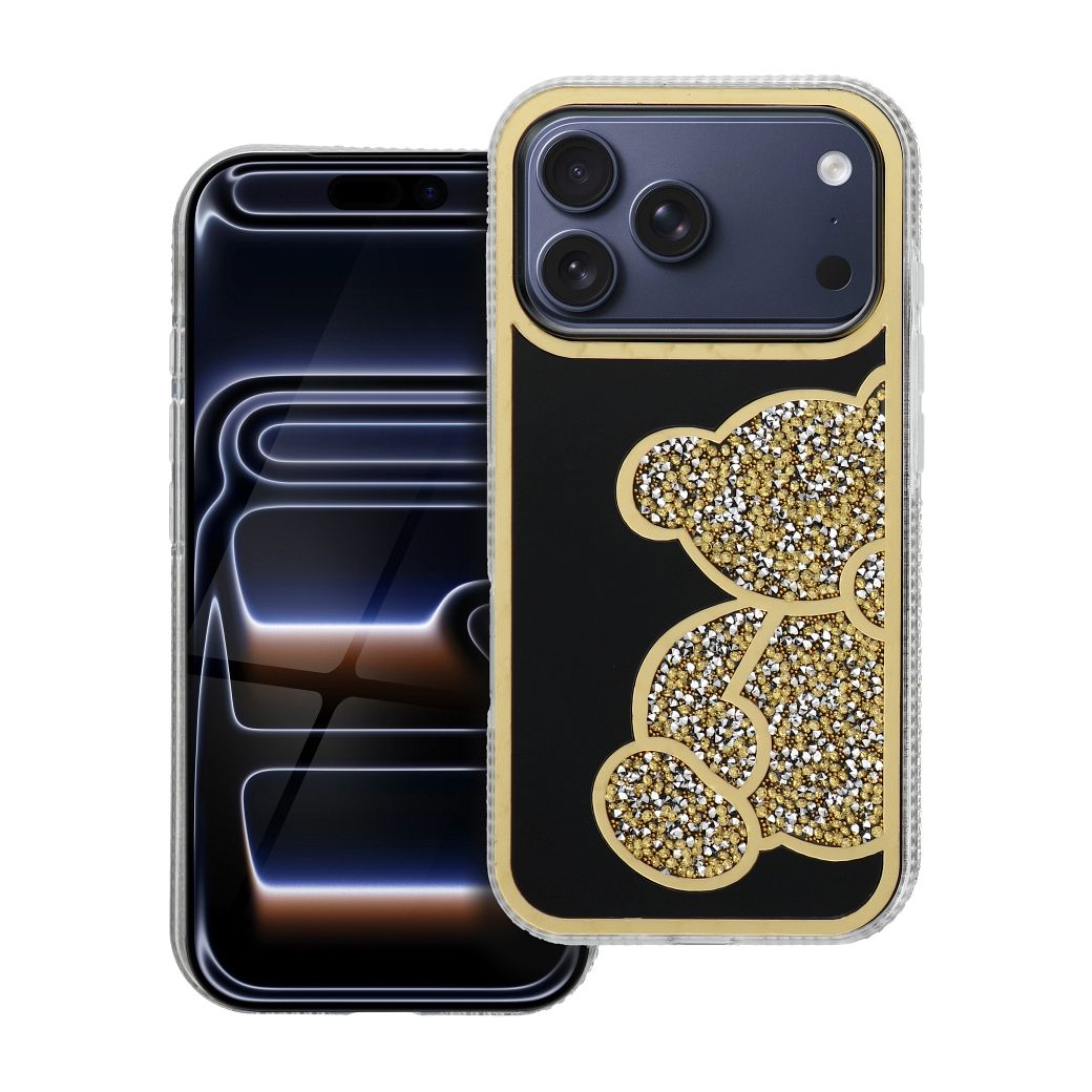TEDDY BEAR viedtālruņa apvalks IPHONE 17 Pro zelta