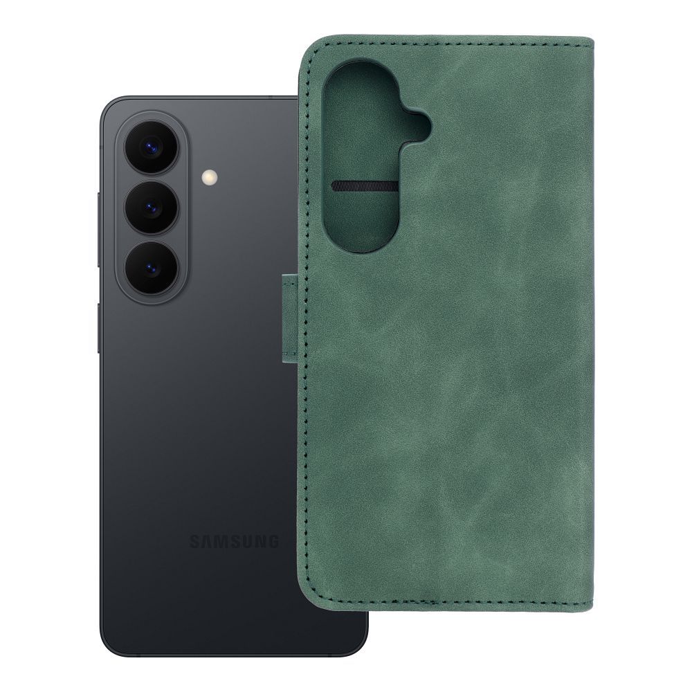 TENDER grāmatas veida viedtālruņa apvalks SAMSUNG S26 zaļš