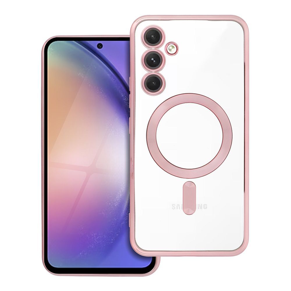 ELECTRO MAG COVER viedtālruņa apvalks saderīgs ar Magnētisko MagSafe SAMSUNG A54 rozā zelts