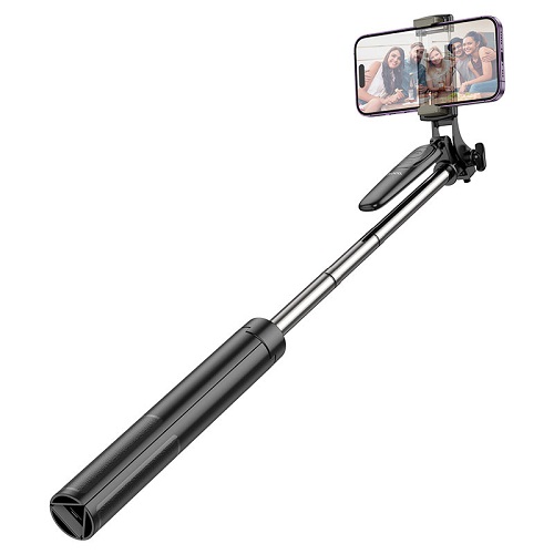Selfija nūja-statīvs Hoco tripod ar bezvadu pulti K19 melns