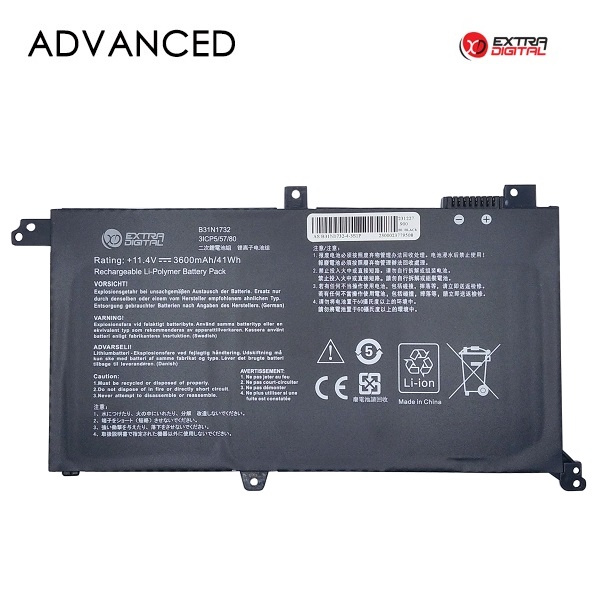 Notebook Baterija ASUS B31N1732, 3600mAh, Extra Digital Advanced
