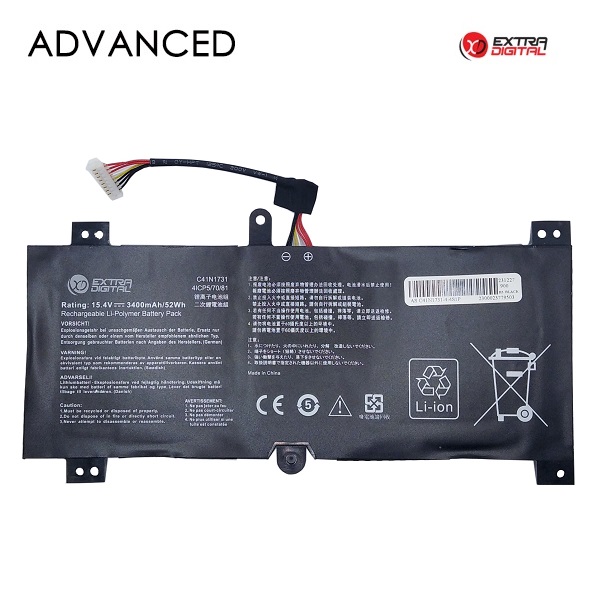 Notebook Baterija ASUS C41N1731, 3400mAh, Extra Digital Advanced