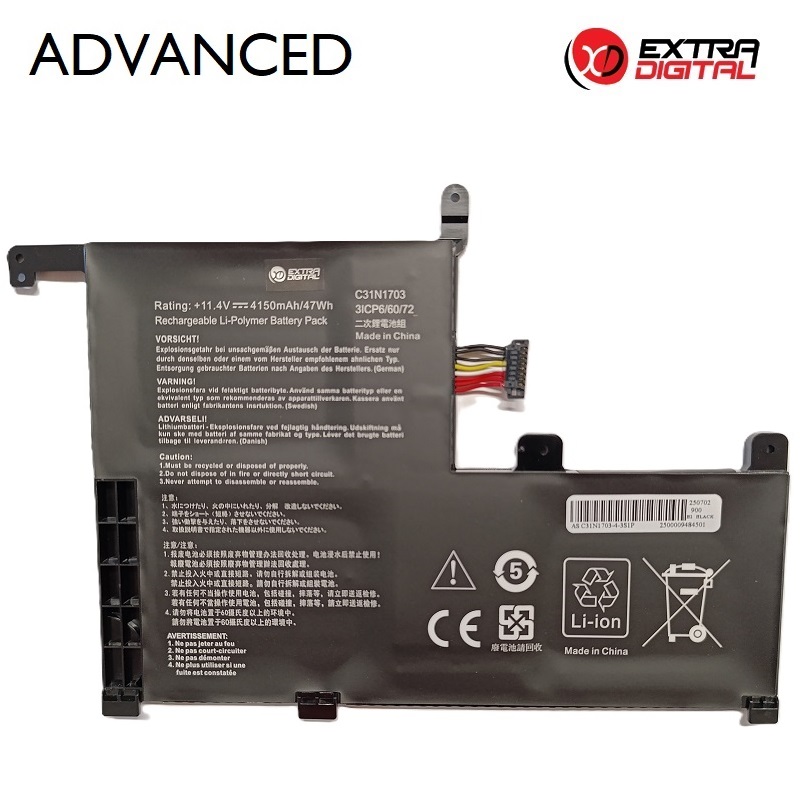 Notebook Baterija ASUS C31N1703, 4150mAh, Extra Digital Advanced