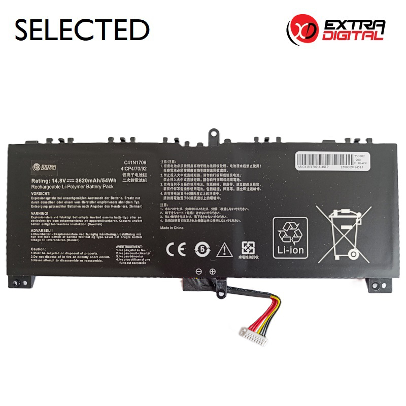 Notebook Baterija ASUS C41N1709, 3620mAh, Extra Digital Selected