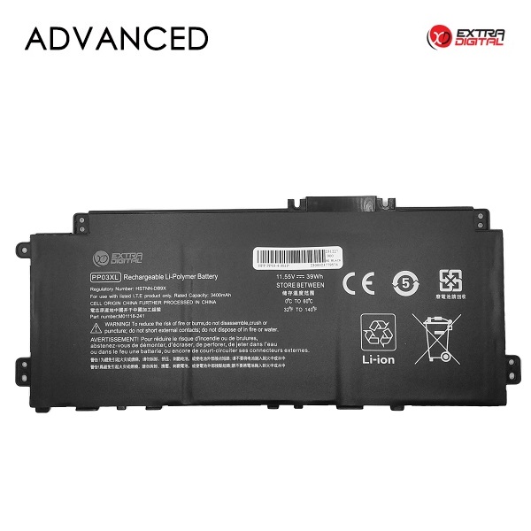 Notebook Baterija HP PP03XL, 3400mAh, Extra Digital Advanced
