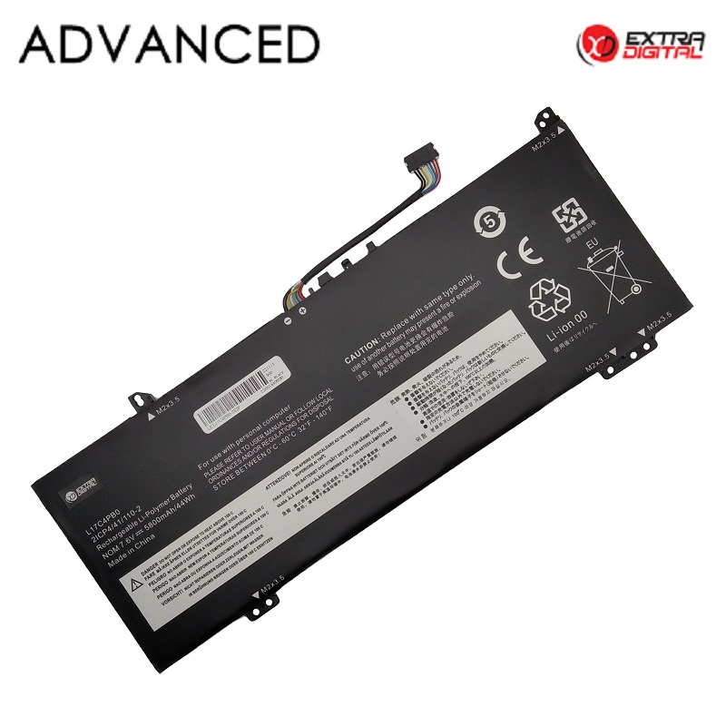 Notebook battery LENOVO L17C4PB0, 5800mAh, Extra Digital Advanced