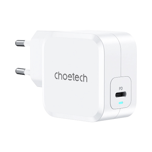 PD8007 USB-C PD45W baro lādētājs Choetech EU (balts)