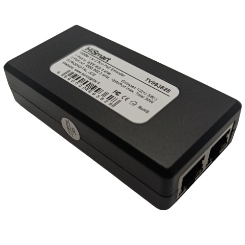 PoE 10/100/1000M Extender 100m, 15W