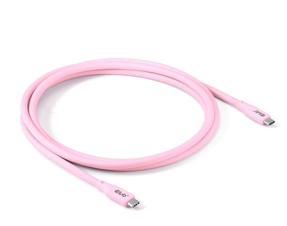 USB-C kabelis 2m Rozā CAC-3002 Club3D