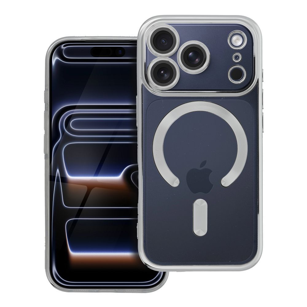 ELECTRO MAG COVER apvalks saderīgs ar Magnētisko IPHONE 17 Pro sudrabs