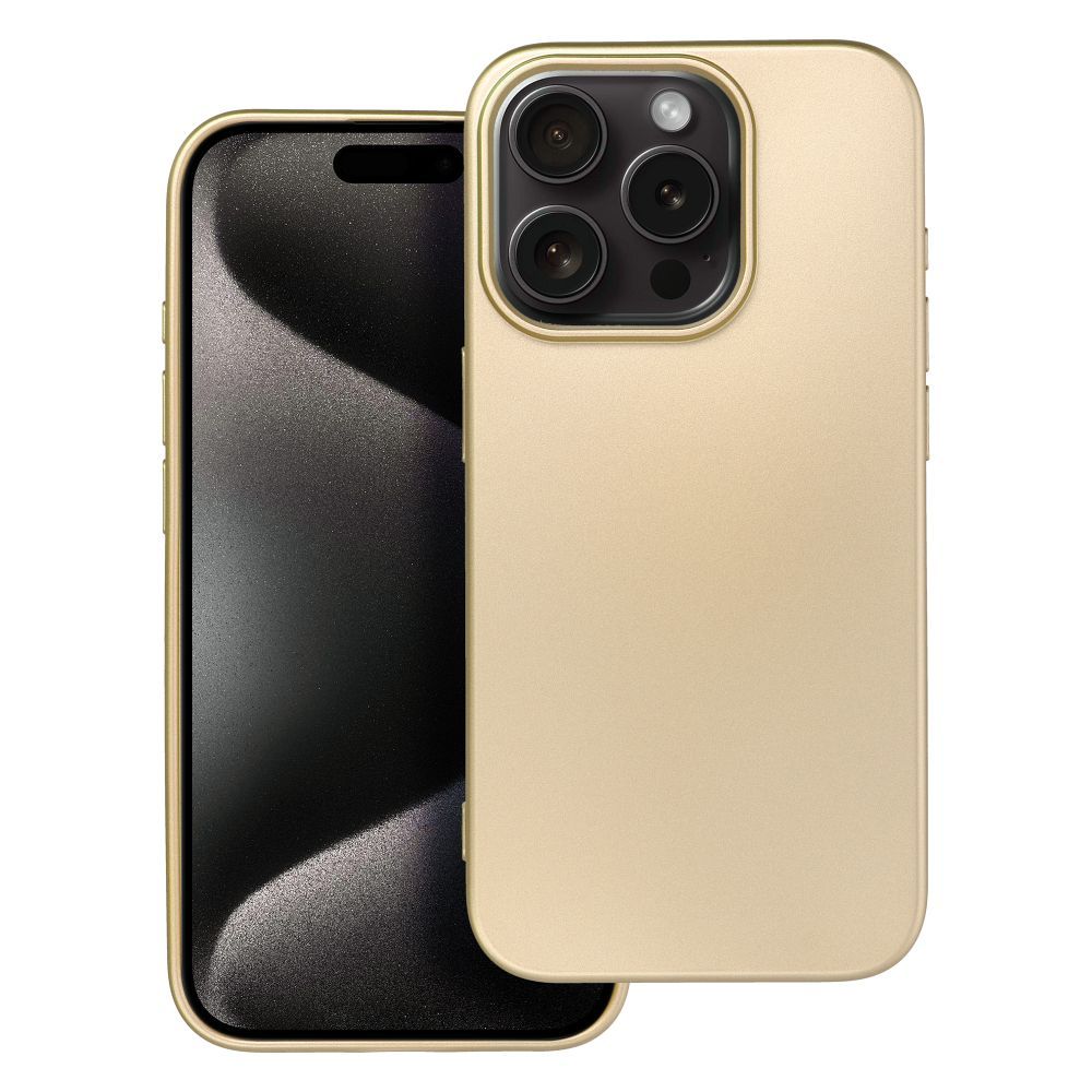 METALLIC viedtālruņa apvalks IPHONE 15 Pro Pro zelta