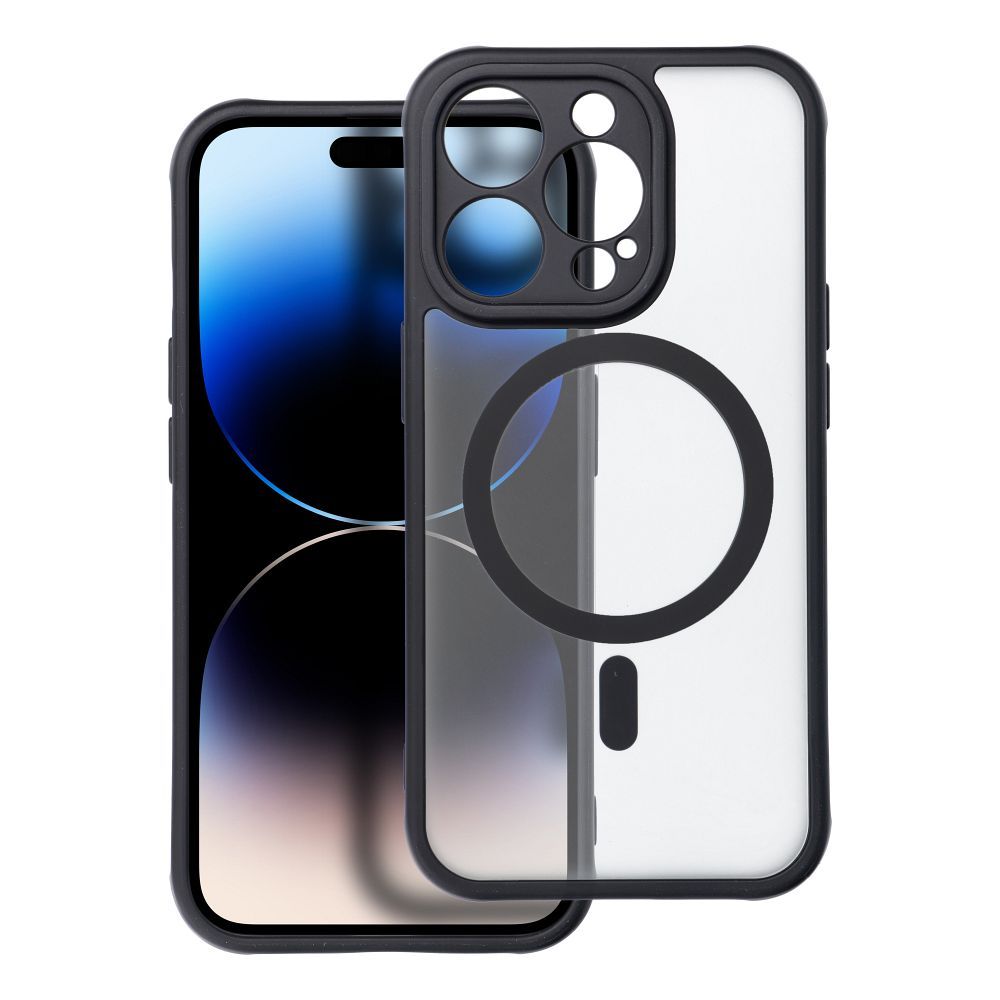 FULL MATTE MAG COVER magnētiskais viedtālruņa apvalks, saderīgs ar MagSafe, paredzēts IPHONE 14 Pro, melns