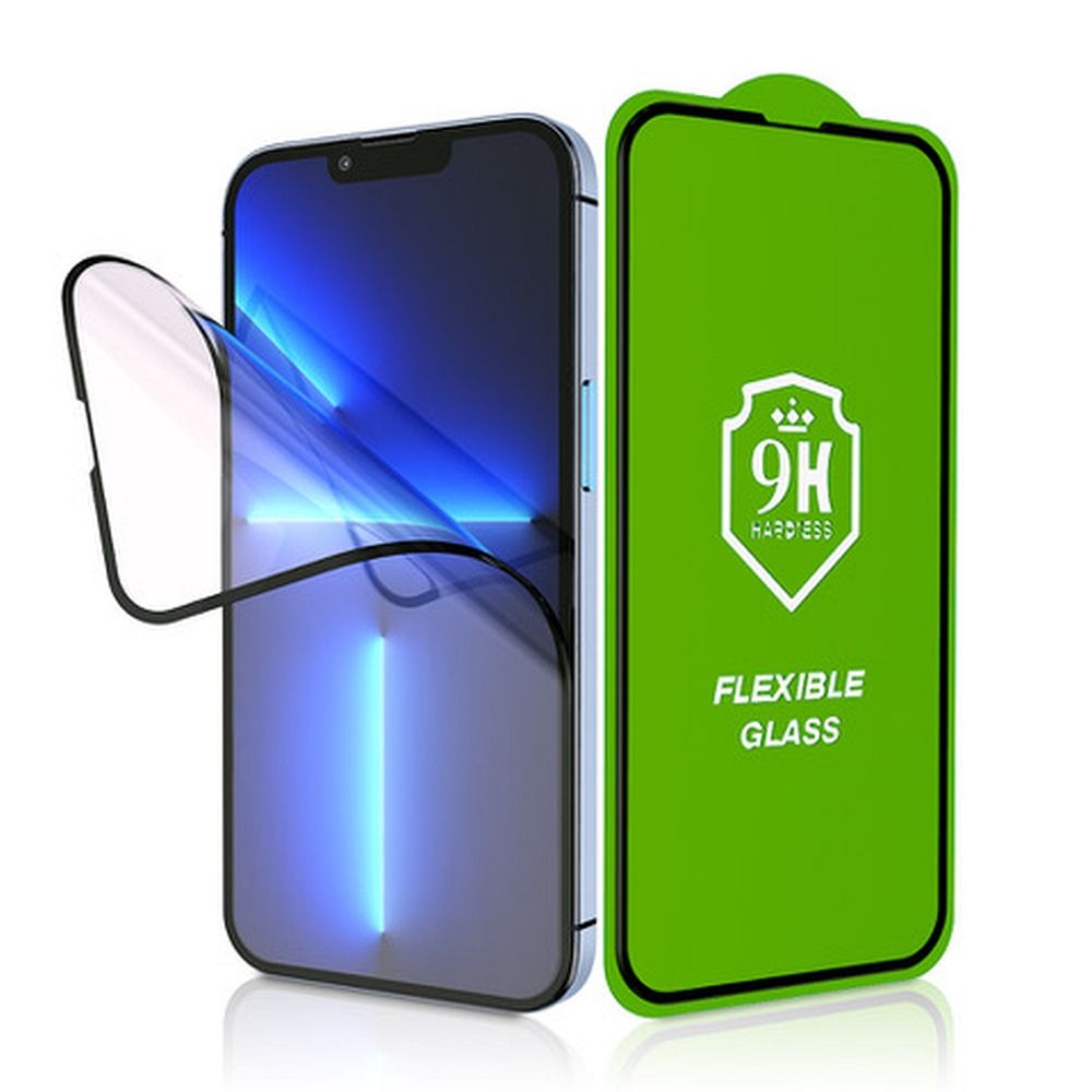 Bestsuit Elastīgs hibrīda stikls 5D Hybrid Glass priekš Xiaomi Redmi Note 15 Pro 5G melns