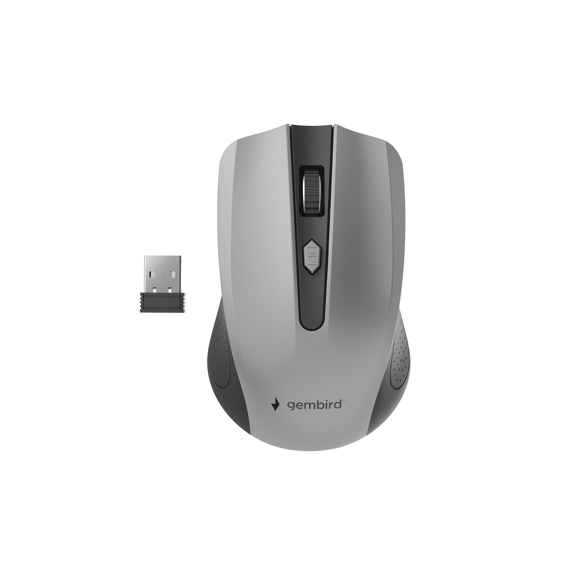 Gembird USB bezvadu optiskā pele melna/pelēka MUSW-4B-04-BG