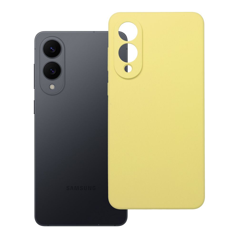 Viedtālruņa citronu dzeltenais silikona apvalks 2mm SAMSUNG S25 Edge