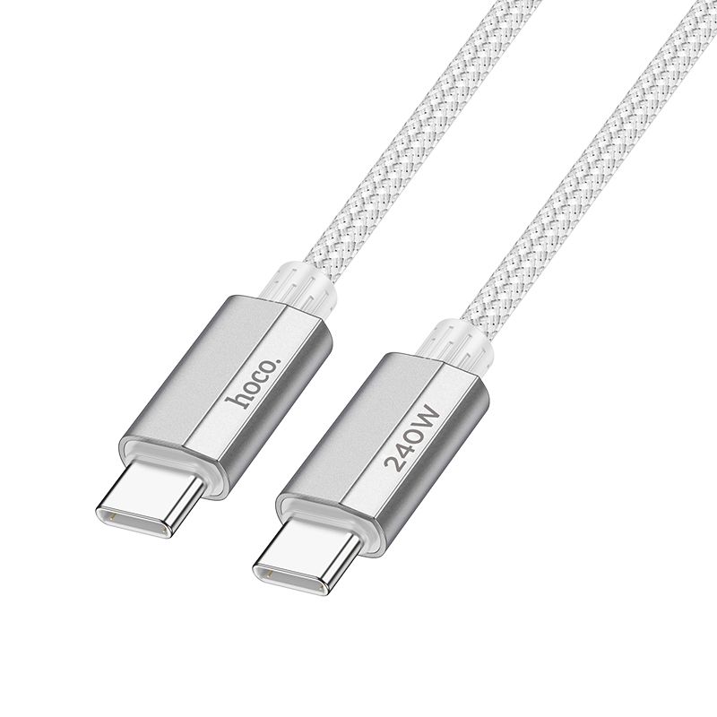 Кабель USB C - USB C Hoco QC3.0 PD 5A 240W 1,8 m U134 серый