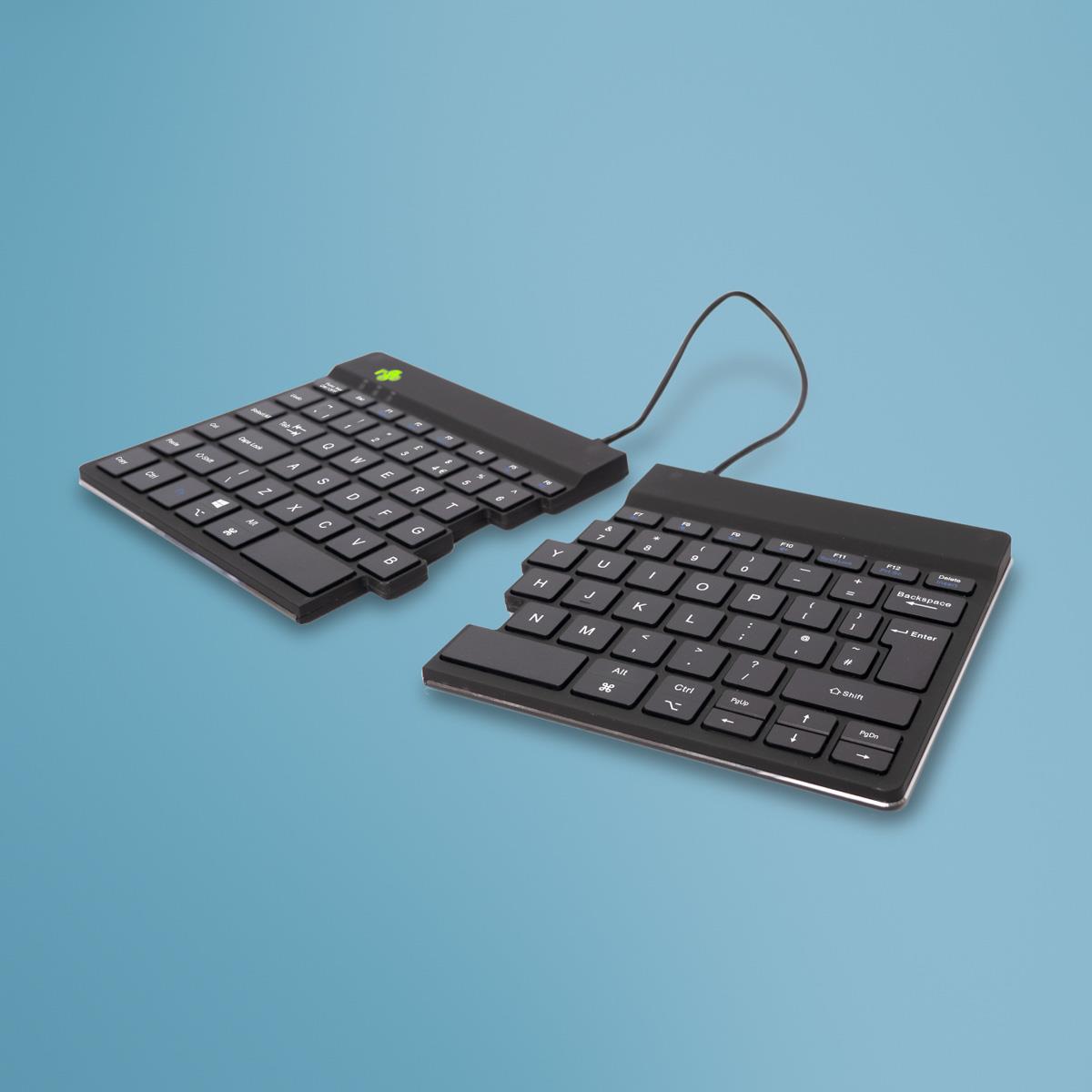 Tastatūra bezvadu kompakta ergonomiska melna RGOSBUKWLBL R-Go Tools