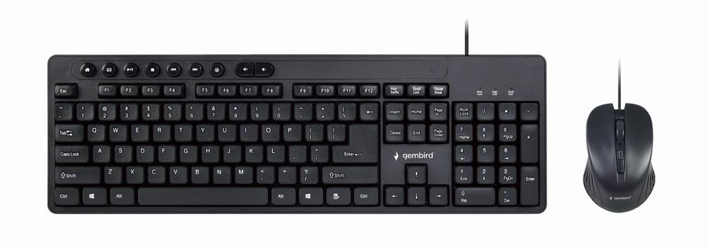 Klaviatūras un peles komplekts USB ENG, Gembird KBS-UM-04