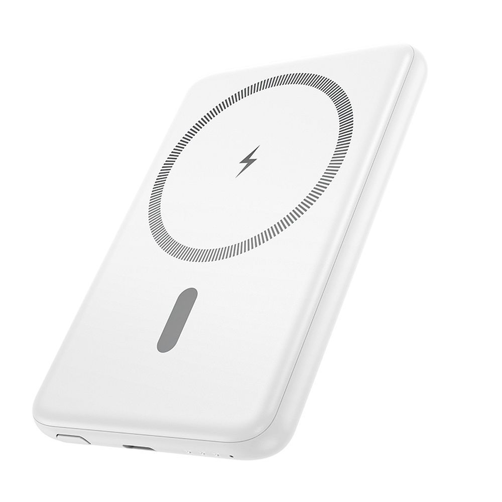 Portatīvais lādētājs Hoco 5000 mAh QC PD 2A 20W īpaši plāns J140A balts saderīgs ar MagSafe