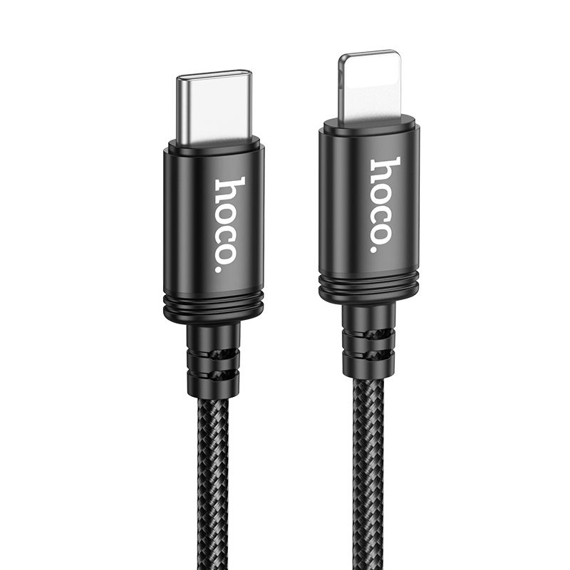 Kabelis USB C uz Lightning Hoco PD 27W 2 m X89 melns