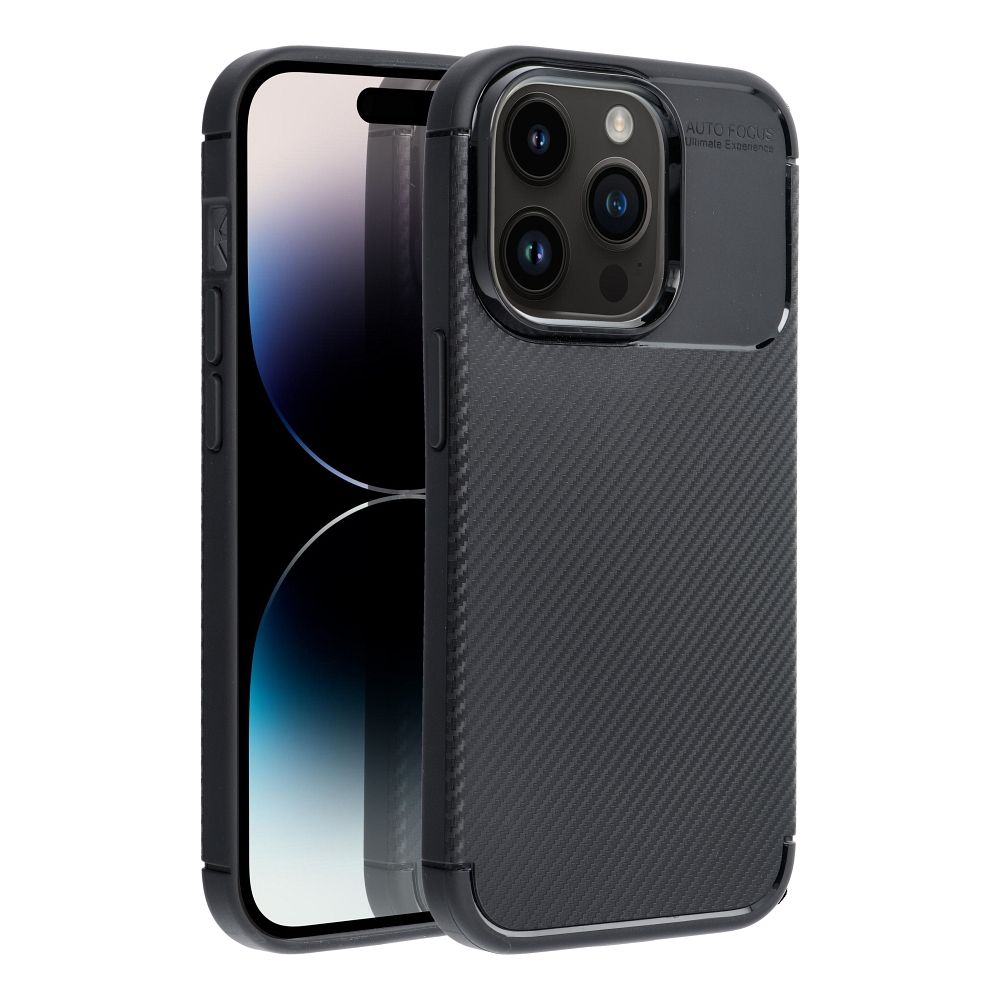 Viedtālruņa apvalks CARBON PREMIUM IPHONE 14 Pro - melns