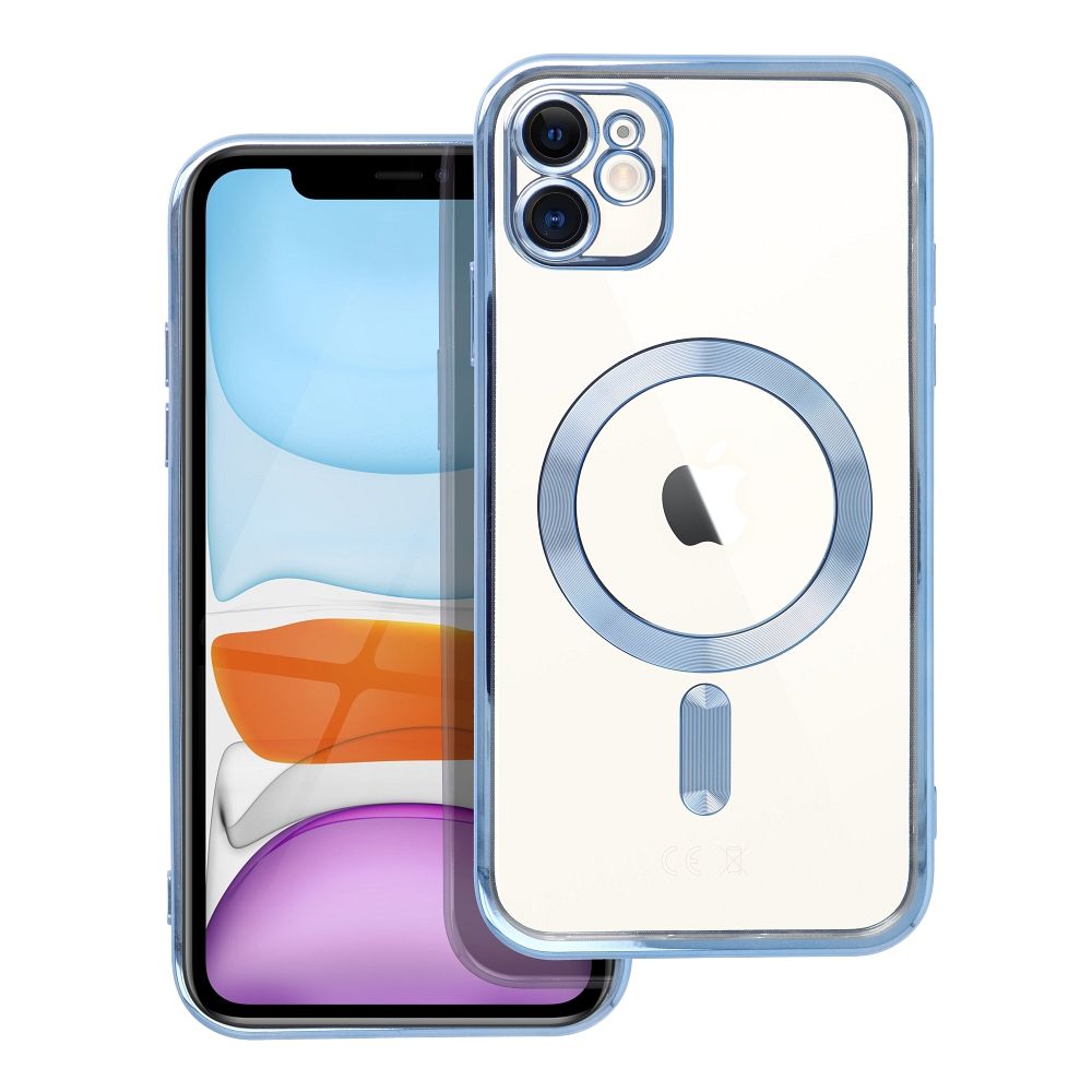 Чехол для iPhone 11 Electro Mag Cover совместимый с MagSafe синий