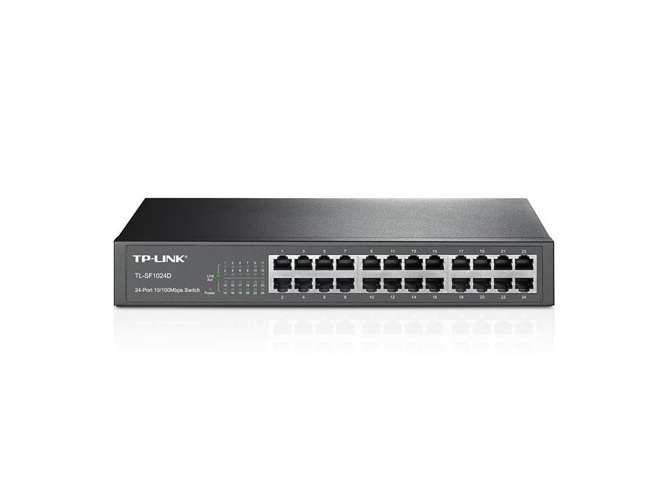 TP-Link TL-SF1024D network switch Unmanaged Fast Ethernet (10/100) pelēks
