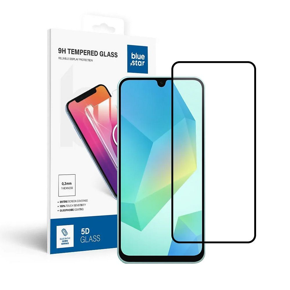 Защитное стекло Samsung Galaxy A17 4G / A17 5G / A16 4G / A16 5G / M16 5G (full glue / case friendly) Blue Star 5D черный