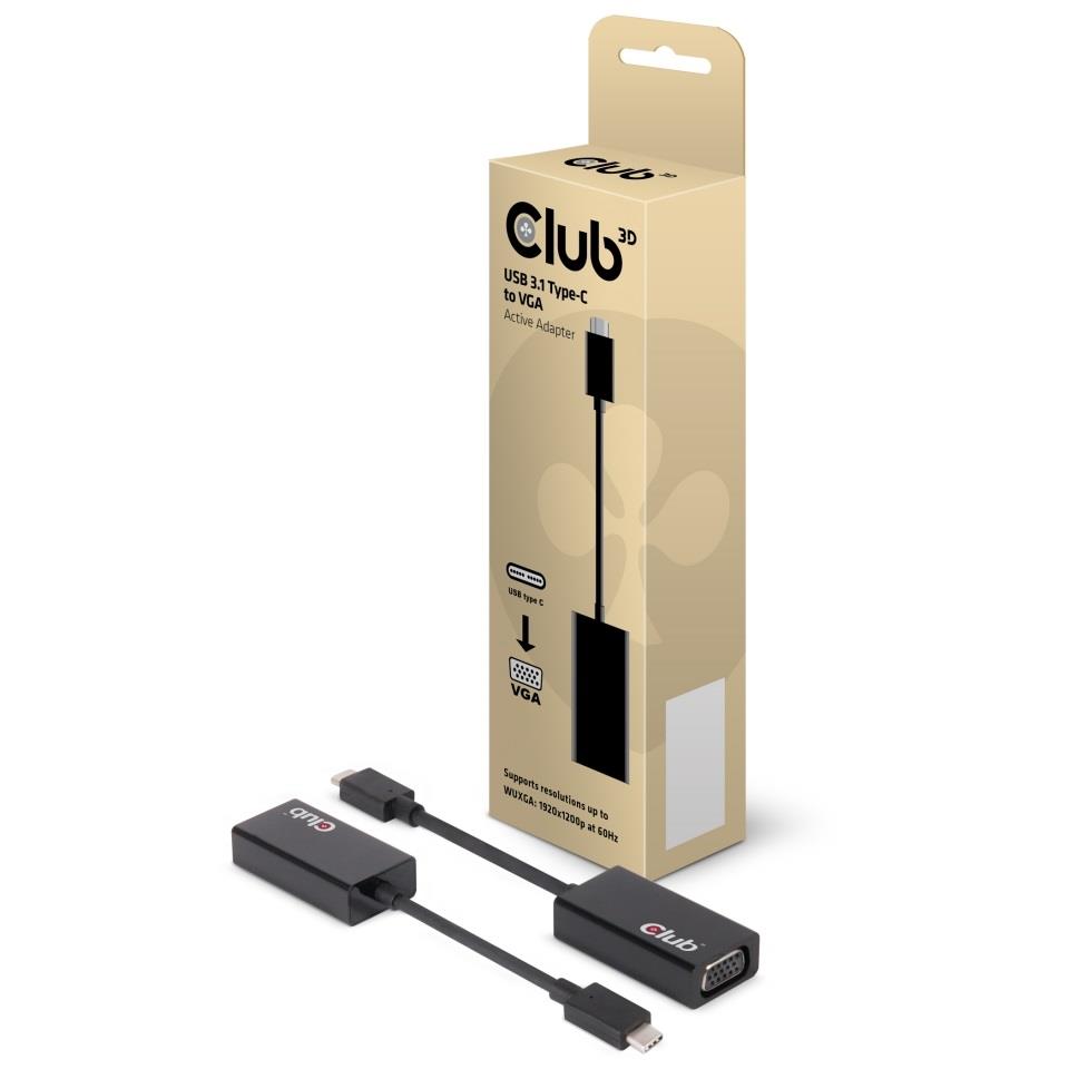 CLUB 3D USB3.1 C TO VGA ACTIVE