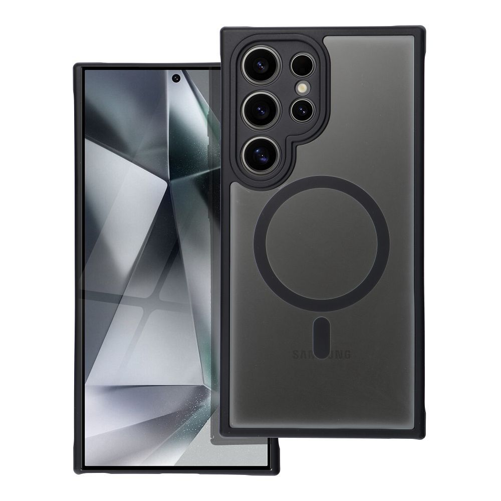 FULL MATTE MAG COVER viedtālruņa apvalks, saderīgs ar MagSafe, paredzēts SAMSUNG S24 Ultra melns