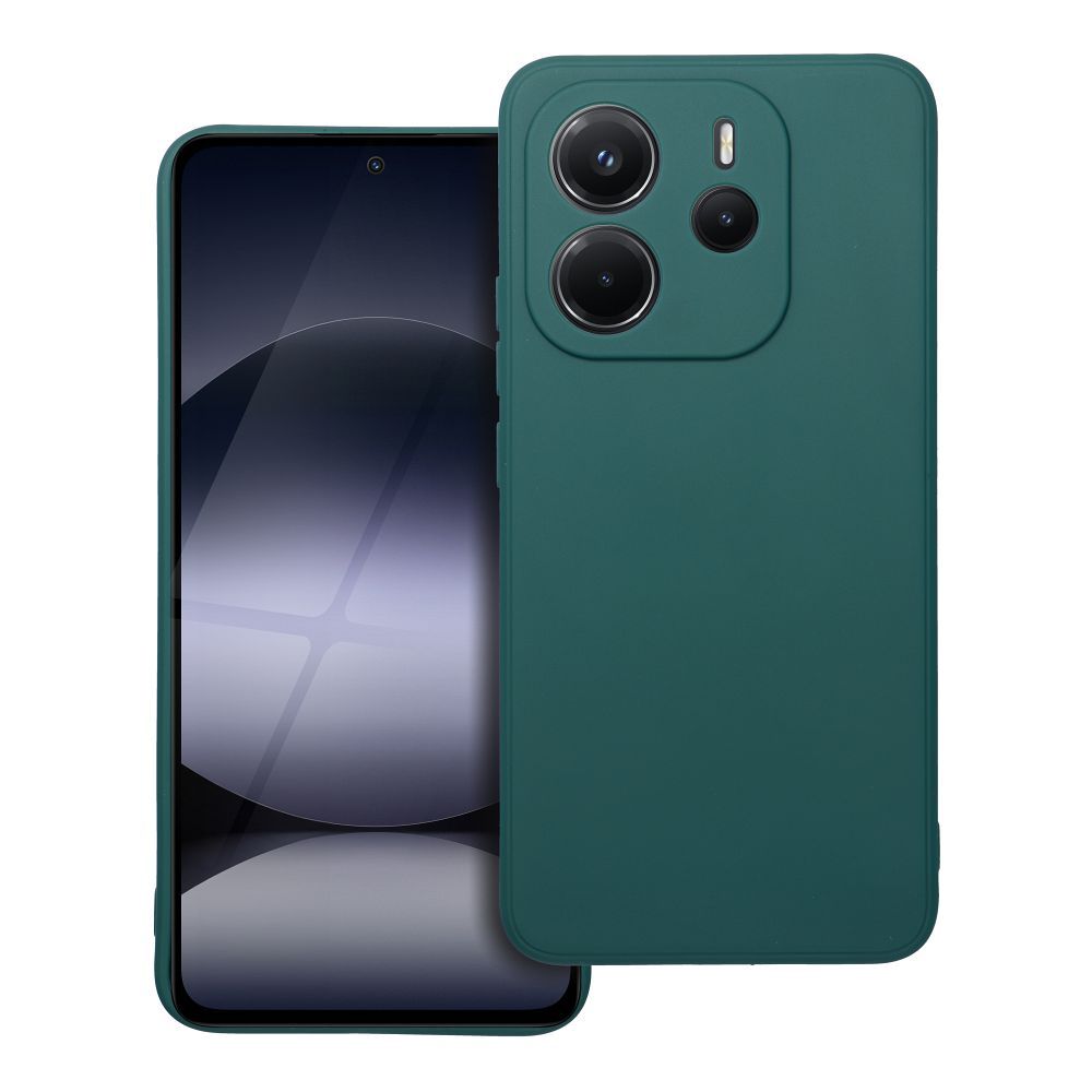 Matēts viedtālruņa apvalks XIAOMI Redmi Note 14 4G (GLOBAL - 164,84mm x 78,15mm x 8,16mm) tumši zaļš