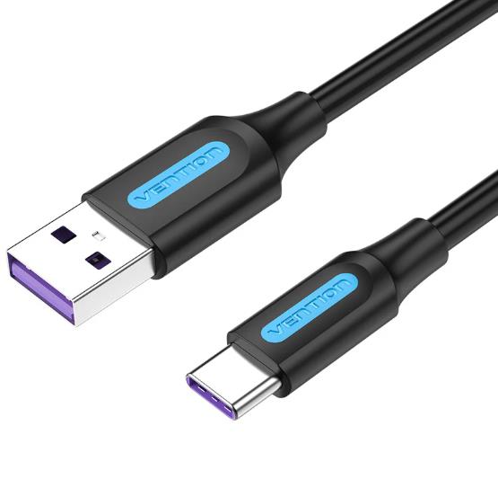 Vention USB-C uz USB2.0 kabelis 1m PVC melns CORBF