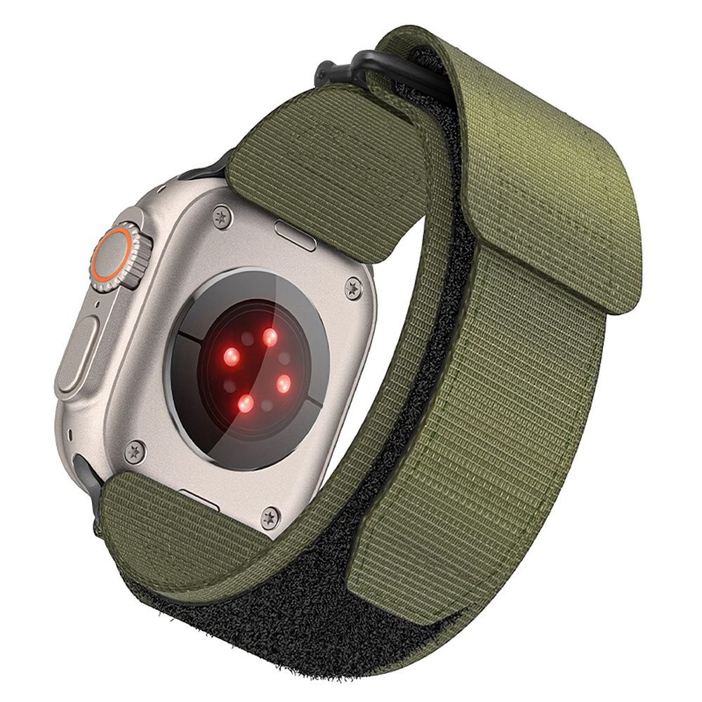FORCELL F-DESIGN FA05 neilona siksniņa APPLE pulkstenim 42 / 44 / 45 / 49 mm zaļa