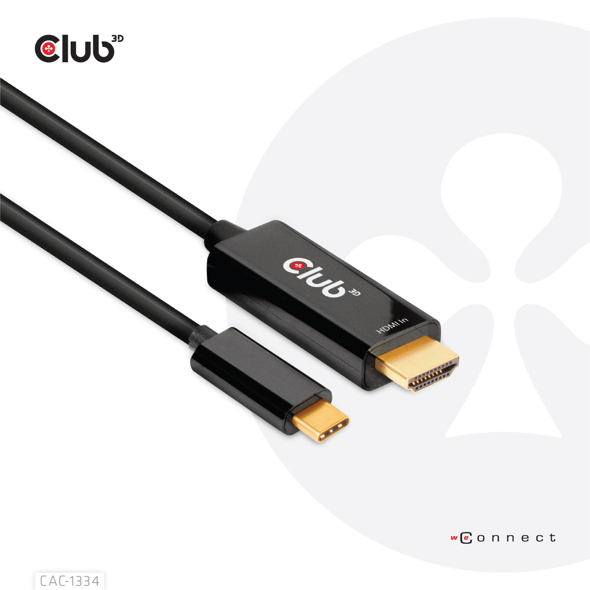 Kabelis HDMI uz USB-C 1.8M M/M CAC-1334 Club3D