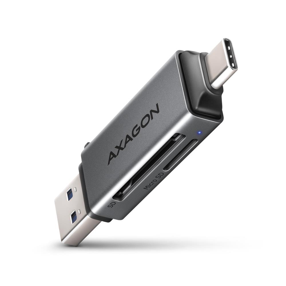 Axagon atmiņas karšu lasītājs USB-C+USB3.2 SD/MicroSD CRE-DAC